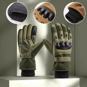Guantes Tácticos de Cuero Vintage para Invierno, Compatibles con Pantalla Táctil, Resistentes a Impactos y de Protección para Exteriores, Pakistán - Product Image 5