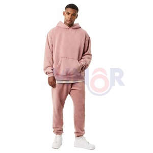 French Fleece Fabric Solid Oversized Pullover Hoodie Embroidered Streetwear Men <b>Women</b> 100% Cotton Winter <b>Thermal</b> Screen Printed - Product Image 2