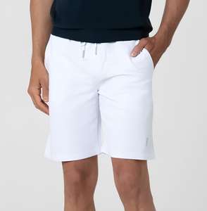 Bermuda en coton italien de qualité supérieure, respirant, durable, avec logo brodé, graphique décontracté, pour les journées d'été, blanc, ODM, style 3D - Product Image 2