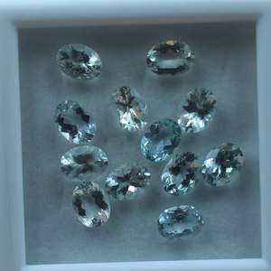 100% pierres précieuses aigue-marine naturelles pierres précieuses à facettes coupées en vrac pierre de naissance de mars pour la fabrication de bijoux bagues collier pendentifs en vrac - Product Image 4