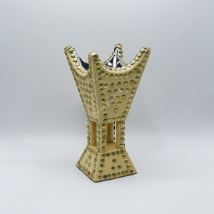Brûleur Bakhoor fait à la main en métal Bukhoor brûleur bois pour cadeau de mariage brûleur d'encens électrique Bakhoor par Tradnary Exim Pvt Ltd - Product Image 5