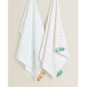 Essuie-mains de cuisine en molleton de corail, chiffon de vaisselle en coton, non collant, huile microfibre de nettoyage, absorbant l'eau, serviettes de Table à thé - Product Image 1