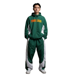 Fashionable Men Windbreaker <b>Tracksuit</b> Activewear Sports Set Running Jacket Comfortable Jogger Pants Fitness Training for sale - Product Image 1