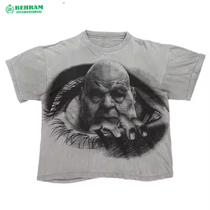 Camiseta Extra Grande para Hombre, 100% Algodón, con Logotipo Personalizado en la Parte Delantera, Impresión Digital, Ropa Casual Ecológica y Elegante - Product Image 4