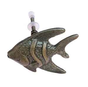 ลูกบิดตู้สไตล์โมเดิร์นหรูหราสไตล์ยุโรปทำจากทองเหลืองโบราณมือจับรูปปลาและสัตว์สำหรับตู้เสื้อผ้าห้องน้ำ - Product Image 2