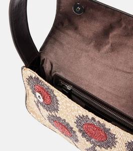 Bolso de mano hecho a mano con cuentas de lujo a la moda, Cubo de bolsillo de cuero con cuentas brillantes, bolso de noche, bolso de mano para boda - Product Image 1