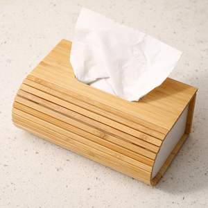 Porte-boîte à mouchoirs magnétique en bois Rangement de serviettes en laiton pour décoration de voiture de cuisine à la maison - Product Image 2