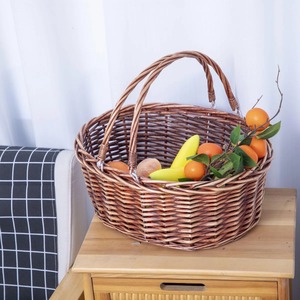 La cesta ovalada de ratán es perfecta para ir de compras y para picnics. Cesta de almacenamiento multiusos moderna, ecológica y hecha a mano. - Product Image 4