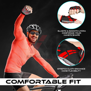 Guantes de Ciclismo Premium para Hombre y Mujer, Guantes de Ciclismo Acolchados con Gel de 5 mm, para Bicicleta de Carretera, Bicicleta de Montaña, Motocicleta, Gimnasio, Deportes al Aire Libre - Product Image 4