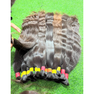 Venta al por mayor de extensiones de cabello humano virgen indio Remy cabello humano teñido natural - Product Image 2