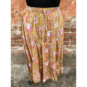 Printed Maxi Design Bohemian Style Cotton <b>Skirt</b> Boho <b>Floral</b> <b>Long</b> Wear <b>Skirts</b> Indian Tunic Women <b>Skirt</b> - Product Image 6