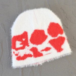 Gorro de Mohair Jacquard Personalizado con Patrón de Lazos, Gorro de Invierno Cálido Unisex, Gorro de Punto Suave para Clima Frío e Impresión Digital - Product Image 3