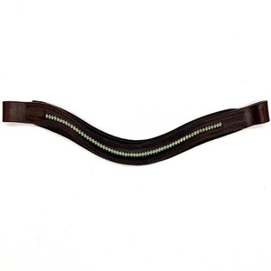 Precio directo de fábrica Impresionante forma curva Cuero Caballo Brida Oro Rosa Cristal Ceja Banda Fabricante Suministro directo - Product Image 3