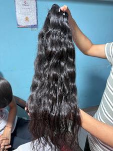 ผมมนุษย์บริสุทธิ์เรมี่ชาวอินเดีย1กก. ผมต่อแนวลูกคลื่นยาว2ชั้น - Product Image 3