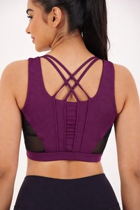 สปอร์ตบราสำหรับผู้หญิงสำหรับโยคะ ออกกำลังกาย ฟิตเนส ฝึกซ้อม สวมใส่สบาย ยืดหยุ่นได้ ชุดออกกำลังกายแบบกระชับรูปทรง - Product Image 4