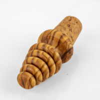 Tapón de Corcho para Botella Personalizado, Portátil e Impermeable, Hecho a Mano con Madera de Olivo, Estilo Rústico Mediterráneo, Recuerdos de Boda