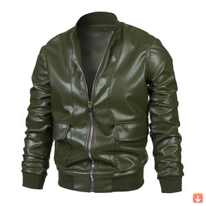 Vente en gros 2024 Veste d'hiver marron de haute qualité pour hommes Nouveau design en cuir véritable avec toile Logo personnalisé Service OEM disponible - Product Image 1