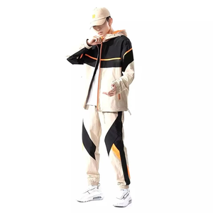 Diseño personalizado de los hombres chándal cortavientos trajes de nailon conjunto traje chaqueta deportiva de pista con cremallera chándales impermeables para los hombres - Product Image 6