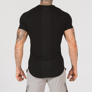 GAF Ropa de alto nivel Algodón peinado Poliéster Cuello redondo Heather Cool Blue Camiseta Regular Fit Patrón de estampado ligero - Product Image 3