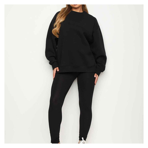 Sudadera de mujer al por mayor 2023-24 Nuevo diseño Sudaderas de mujer Cuello redondo Mangas completas Sudaderas Diseño y logotipo personalizados - Product Image 2