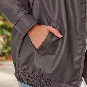 เสื้อแจ็คเก็ตหนังวัวสำหรับผู้ชาย ระบายอากาศได้ดี เป็นมิตรกับสิ่งแวดล้อม แห้งเร็ว อุ่นในฤดูหนาว คอตั้ง สไตล์ลำลอง คุณภาพสูง ราคาสมเหตุสมผล - Product Image 1