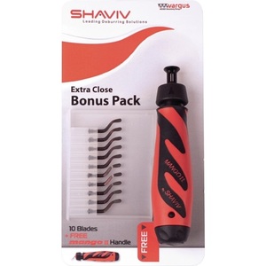 Juego de herramientas SHAVIV Mango II con mango y cuchillas B10 (HSS) para desbarbado, rendimiento mejorado - Product Image 1