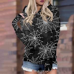 เสื้อฮู้ดดี้โอเวอร์ไซส์สำหรับผู้หญิง เสื้อฮู้ดดี้ลำลองผ้าฟลีซ เสื้อฮู้ดดี้สปอร์ต พิมพ์ลายกราฟิก เสื้อฮู้ดดี้ฤดูหนาวแบบสั่งทำพิเศษ รับผลิตแบบ OEM ขายส่ง - Product Image 2