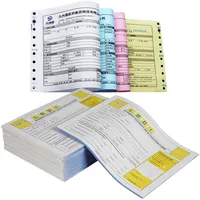 Formulaires en papier autocopiant pré-imprimés en accordéon, 2, 3, 4, 5 plis, avec logo personnalisé, pour factures commerciales, reçus, ordres de travail et tickets