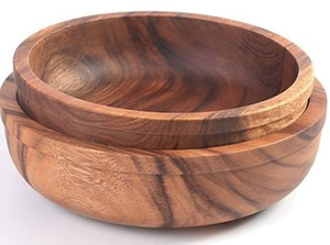 Nouvelle arrivée personnalisé en bois fabriqué meilleure vente à la main en bois bol de service ustensiles de cuisine maison par glowin fashion - Product Image 3