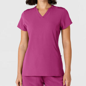 Uniformes hospitalarios con cuello en V, ropa de trabajo flexible, suave y profesional, ropa de protección ligera y duradera - Product Image 4