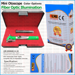 โอโตสโคปไฟเบอร์ออปติกสีเขียวเกรดพรีเมียม สำหรับการตรวจหู - Product Image 6