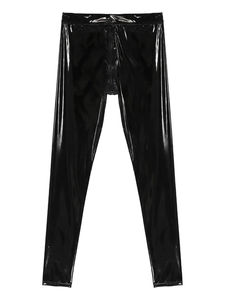 2025 Top vente hommes de haute qualité Anti-rides en cuir pantalon Logo personnalisé mi droit motif uni teint non tissé en gros - Product Image 2