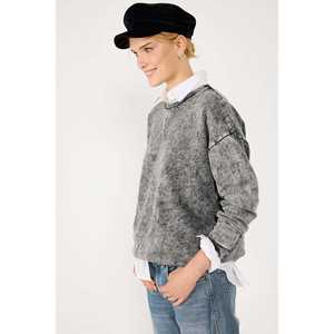 Sweat-shirt basique à col rond délavé à l'acide - Product Image 4