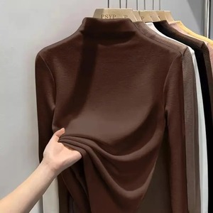 T-shirt thermique à manches longues pour homme, 100 % coton, couleur unie, col rond, respirant, écologique, base en polaire, coupe régulière, intérieur - Product Image 2