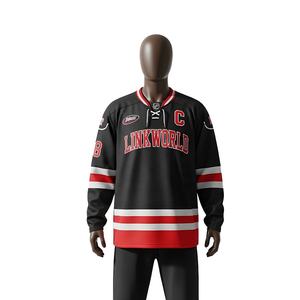 Ropa deportiva de hockey sobre hielo para hombre personalizada de alta calidad nueva ropa deportiva de práctica en blanco impresa transpirable al por mayor con logotipo frontal - Product Image 2