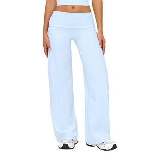 Pantalon de yoga à jambes larges pour la course et le fitness, vêtements de sport, pantalon de yoga à séchage rapide pour femme, vente chaude - Product Image 6