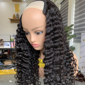 วิกผมบ๊อบสั้นสำหรับมนุษย์หยิกเป็นลอนธรรมชาติวิกผมคนแบบมีลูกไม้ด้านหน้าวิกผมแท้แบบหยิก - Product Image 1