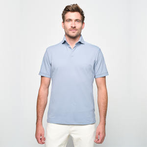 เสื้อโปโลแขนสั้นสำหรับผู้ชายผ้าฝ้ายโพลีเอสเตอร์ผ้าเทอร์รี่ปักลาย - Product Image 5