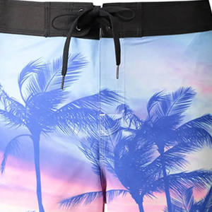 Short de bain d'été décontracté à taille élastique pour hommes 100% polyester avec maillot de plage en maille Short de course à cordon en nylon - Product Image 5