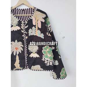 Nouvelle veste imprimée pour femmes, style nouveau, veste matelassée patchwork, veste à fleurs, veste de soirée pour femmes, cadeau pour femmes, cadeau de Noël - Product Image 5