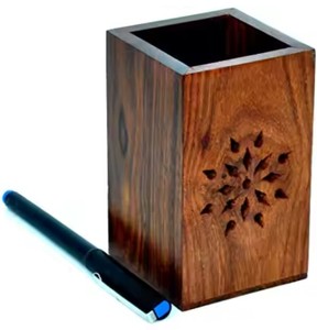 Soporte artesanal de madera para bolígrafos Proveedores al por mayor de decoración India - Product Image 3