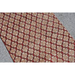 Alfombra de lana clásica Beige roja de 3x5 pies, hecha a mano, área grande, rectángulo turco, patrón de pasillo, diseño abstracto, alfombra de habitación de látex de 10mm - Product Image 5