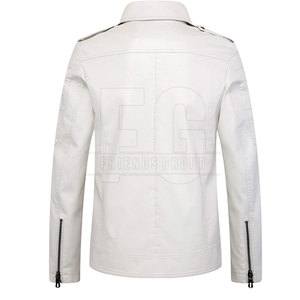 High Quality Genuine <b>Leather</b> Moto Biker Style Waterproof Breathable Windproof Lightweight <b>Long</b> Solid Color Winter <b>Jacket</b> Men - Product Image 2