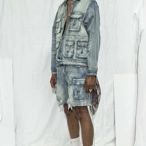 Custom Design High Quality Casual Straight <b>Denim</b> Shorts Cotton <b>Soft</b> Washed Man's <b>Jeans</b> Shorts - Product Image 3