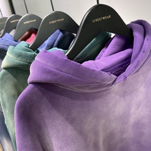 Sudadera con capucha vintage de gran tamaño para hombre, jersey liso con logotipo personalizado de algodón 100% con patrón 3D de lavado ácido apedreado para invierno - Product Image 5