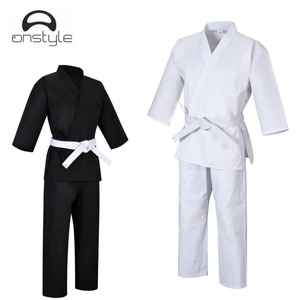 Uniforme de Karate de algodón de alta calidad para hombres Conjuntos de entrenamiento de buena calidad Venta directa de fábrica Servicio OEM Ropa de artes marciales - Product Image 4
