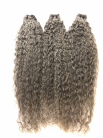 Extensions de cheveux humains bruts vietnamiens Remy en gros, 26 pouces, double trame, non traités, pour tresses, ondulations profondes