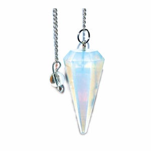 Bán Sỉ Con Lắc Pha Lê Mặt Pha Lê Opalite Đi Kèm Với Con Lắc Đá Luân Xa Chữa Bệnh - Product Image 1