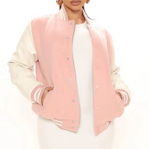 Nuevas chaquetas de tendencia para mujer, ajuste a medida, logotipos personalizados y combinaciones de colores vibrantes, chaqueta universitaria Premium para mujer - Product Image 2