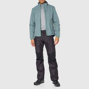 2024 chaqueta de esquí Varsity de concha suave de calle para hombre, cremallera completa, a prueba de viento, transpirable, diseño de Letterman de moda, Patchwork - Product Image 3